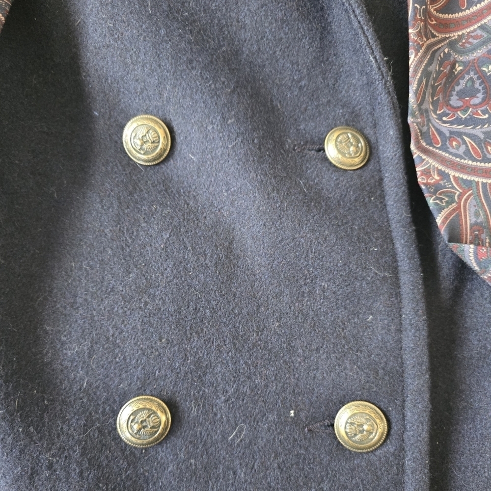 Vintage Worthington Essentials Petite trench coat wool size 12 petite with scarf - Picture 3 of 9